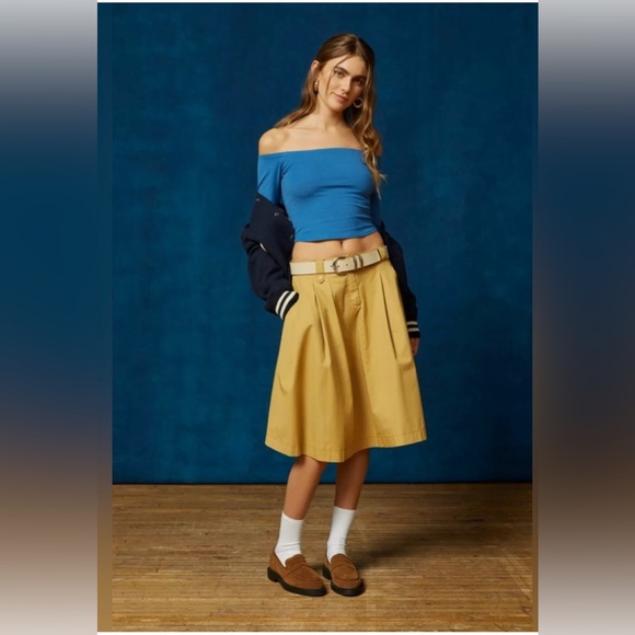 Urban Outfitters BDG Alex Off-The-Shoulder Top X Small Blue - Picture 2 of 4